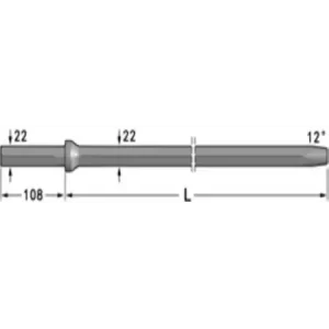 Буровые штанги, 12°конус Н22 (7/8") TR-H22-108-0610-12