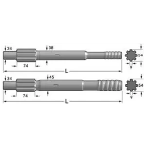 Хвостовик Atlas Copco(COP 1036, COP 1038HB)