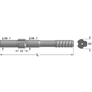Хвостовик Atlas Copco(COP 125, COP 130, COP 131)