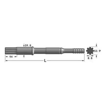Хвостовик Atlas Copco(COP 1550 EX, COP 1838 EX)