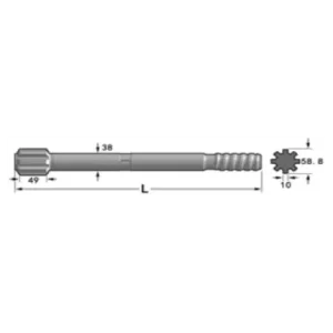 Хвостовик Tamrock(HL 500S-38, HL 510S-38, HL 510B, HL 510HL)