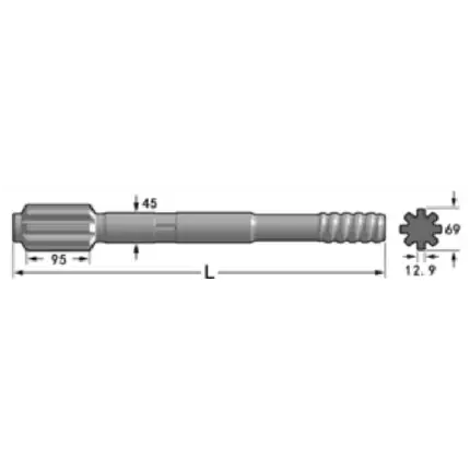 Хвостовик Tamrock(HL 650-45, HL 700-45, HL 700T-45, HL 710-45, HL 800T-45)