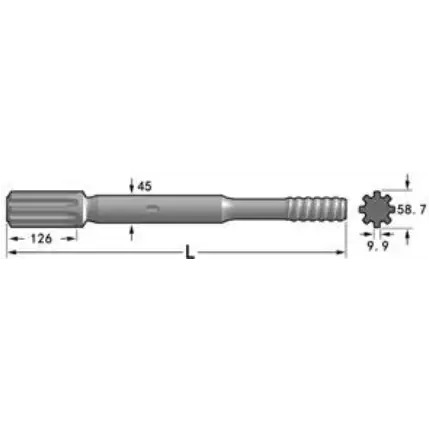 Хвостовик Tamrock(HLX5 PE-45)