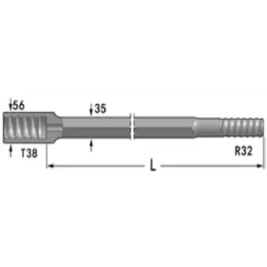 Резьбовые буровые штанги, T38-Hex35-R32 (MF-T38-H35-R32-3700)