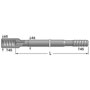 MF штанга, T45-Round46-T45 (MF-T45-R46-T45-1525)