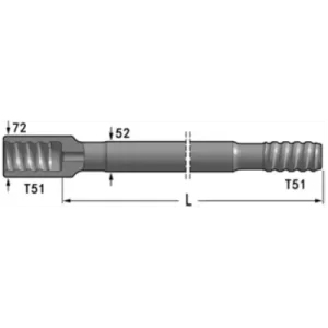 MF штанга, T51-Round52-T51 (MF-T51-R52-T51-1525)