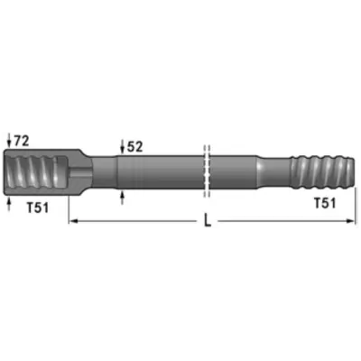 MF штанга, T51-Round52-T51 (MF-T51-R52-T51-1525)
