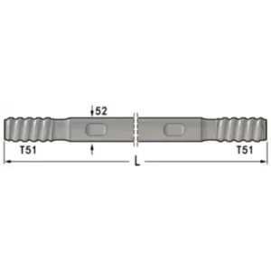 Штанга-удлинитель, (ММ) T51-Round52-T51 (MM-T51-R52-T51-3660)
