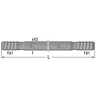 Штанга-удлинитель, (ММ) T51-Round52-T51 (MM-T51-R52-T51-3660)